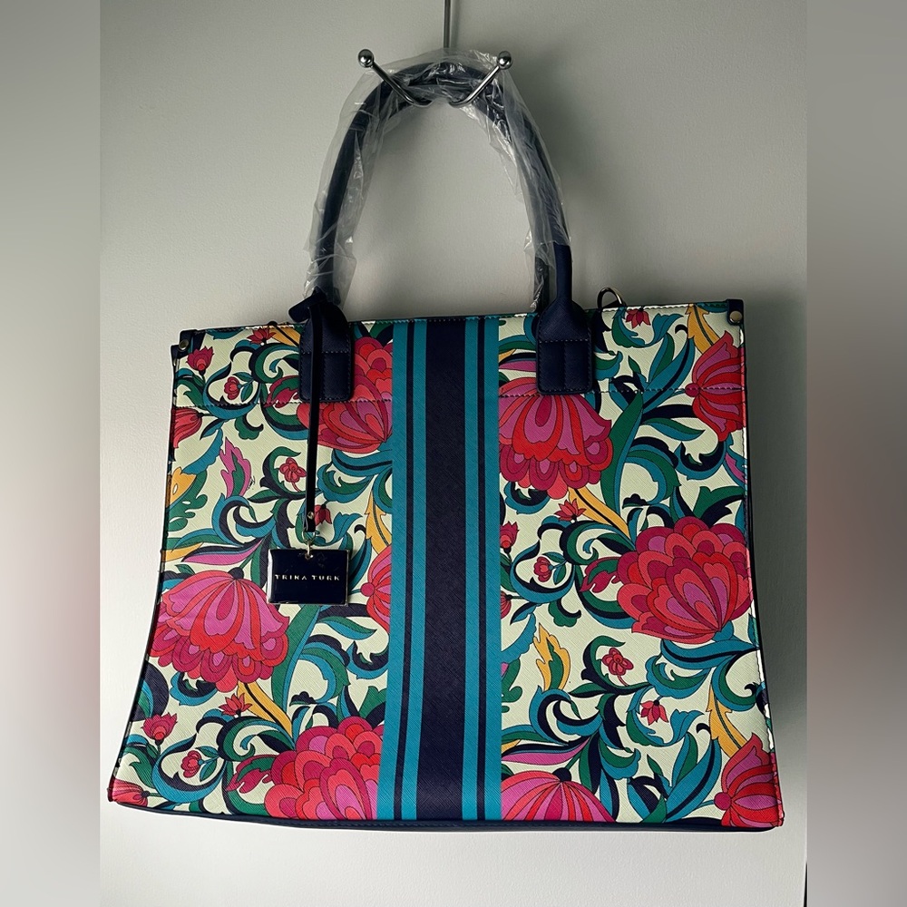 NWT Trina Turk Large Tote Floral Georgette Patterns 💙